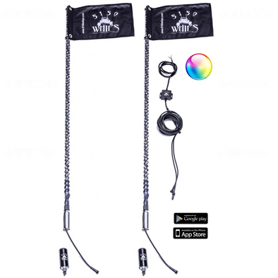 187 Whips w/bluetooth w/magnetic base (sold in pairs)